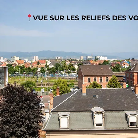 Daire Ganzaliesele, Ideal Escapade A Deux, Vue Vosges, Gare A 2 Minutes A Pied, Centre Historique De Colmar, Lumineux Et Calme, Arrivee Autonome Colmar
